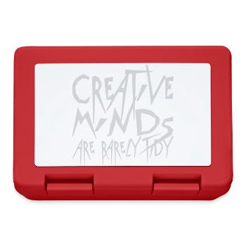 Creative Minds Are Rarely Tidy Lustig Kreativ Logo - Brotdose - Rot - Vorne