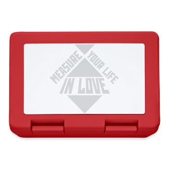 Measure Your Life In Love Inspirierend Liebe Logo - Brotdose - Rot - Vorne