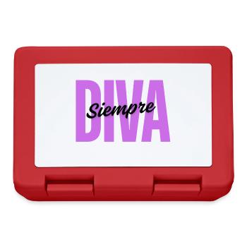 DIVA Always – Design minimaliste - Boîte à goûter - rouge - Devant