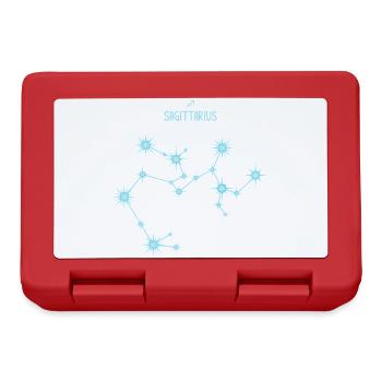 Sagittarius Zodiac Sign Star Constellation Blue - Lunchbox - red - Front