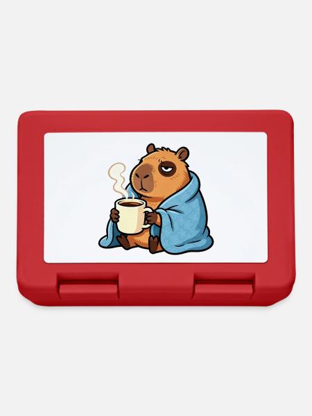 Ne t’inquiète pas, sois capy - Capybara drôle de café - Boîte à goûter - rouge