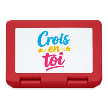 Crois en toi  - Boîte à goûter - rouge - Devant