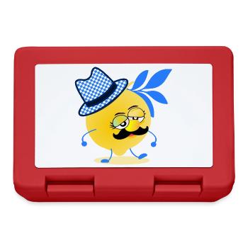 Moustache citron de Bavière - Boîte à goûter - rouge - Devant