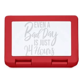 Even A Bad Day Is Just 24 Hours Motivational Saying - Lunchbox - red - Front