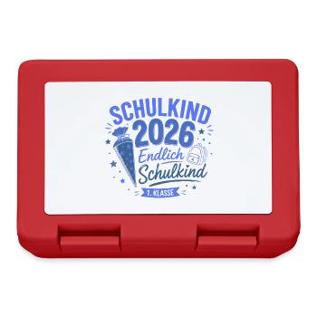 Schulbeginn 2026 Erstklasse - Brotdose - Rot - Vorne