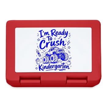 Ich bin bereit Crush Kindergarten – süßer Monstertruck - Brotdose - Rot - Vorne