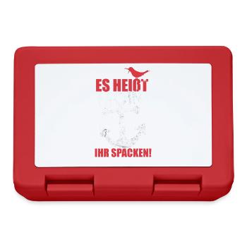 es_heisst_moin-_spacken - Brotdose - Rot - Vorne