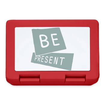 Soyez présent en ce moment, ici et maintenant Texte de citation - Boîte à goûter - rouge - Devant
