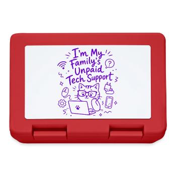 I'm My Family's Unpaid Tech Support - Funny Tech - Lunchbox - red - Front