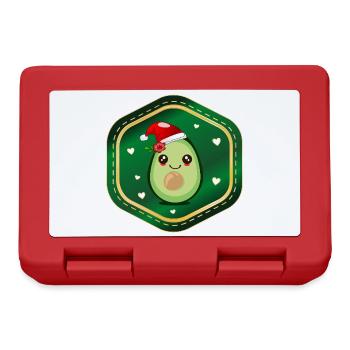 Weihnachts-Avocado - Brotdose - Rot - Vorne
