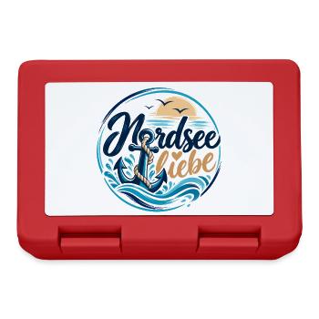 Nordsee Liebe - Anker - Sommer - Sonne - Strand - Brotdose - Rot - Vorne