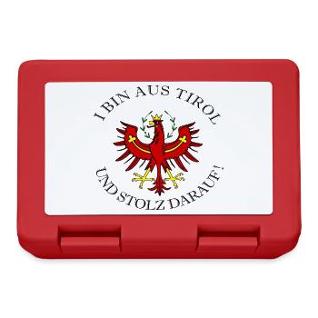 Tirol Tiroler Tirolerin Stolz Patriot, Geschenk - Brotdose - Rot - Vorne