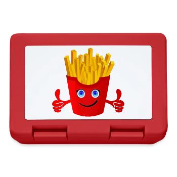 Happy Fries (Pommes) - Brotdose - Rot - Vorne