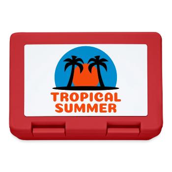 Tropical summer (Sonne, Himmelsgewölbe, Palmen) - Brotdose - Rot - Vorne