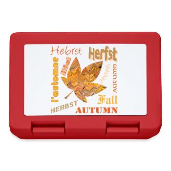 police d’automne avec feuille e 266 - Boîte à goûter - rouge - Devant