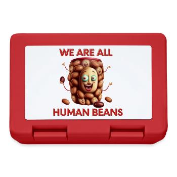 We Are All Human Beans Art Print - Lunchbox - red - Front