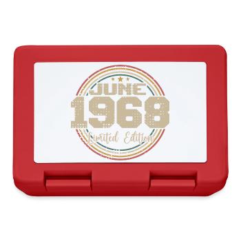 Born in June 1968 Birthday 11968 June 1968 June - Lunchbox - red - Front