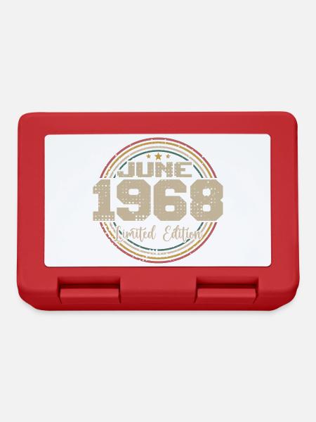Geboren im Juni 1968 Geburtstag 11968 Juni 1968 Juni - Brotdose - Rot