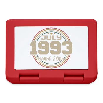 1993 Geburtstag Juli 1993 Geschenk Juli 1993 - Brotdose - Rot - Vorne