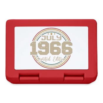 1966 Geburtstag Juli 1966 Geschenk Juli 1966 - Brotdose - Rot - Vorne