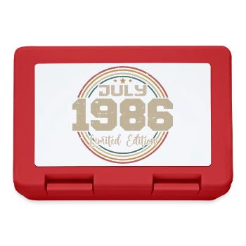 1986 Geburtstag Juli 1986 Geschenk Juli 1986 - Brotdose - Rot - Vorne