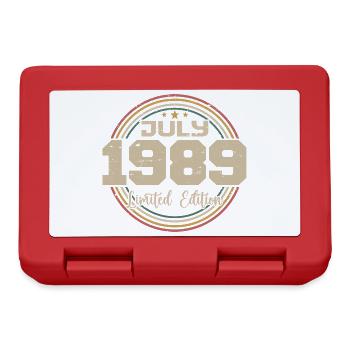 1989 Anniversaire Juillet 1989 Cadeau Juillet 1989 - Boîte à goûter - rouge - Devant