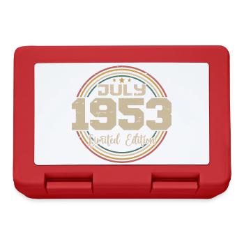 1953 Anniversaire Juillet 1953 Cadeau Juillet 1953 - Boîte à goûter - rouge - Devant