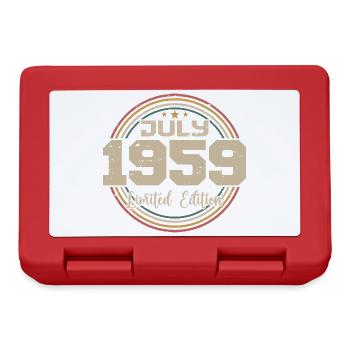 1959 Geburtstag Juli 1959 Geschenk Juli 1959 - Brotdose - Rot - Vorne