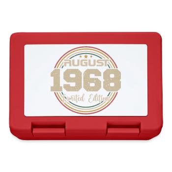 Vintage Born August 1968 Birthday Gift 1968 - Lunchbox - red - Front