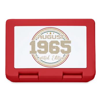 Vintage Born August 1965 Birthday Gift 1965 - Lunchbox - red - Front