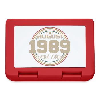 Millésime Né(e) Août 1989 Cadeau Anniversaire 1989 - Boîte à goûter - rouge - Devant
