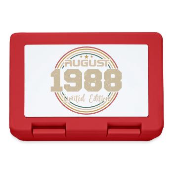 Millésime Né(e) Août 1988 Cadeau Anniversaire 1988 - Boîte à goûter - rouge - Devant