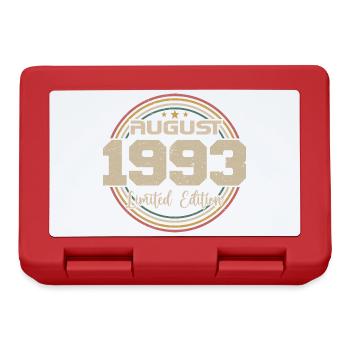 Millésime Né(e) Août 1993 Cadeau Anniversaire 1993 - Boîte à goûter - rouge - Devant