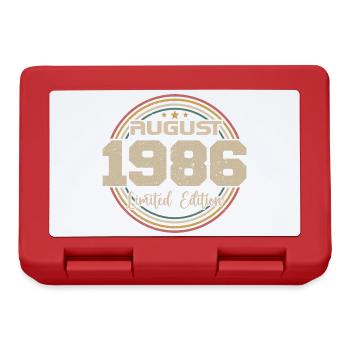 Millésime Né(e) Août 1986 Cadeau Anniversaire 1986 - Boîte à goûter - rouge - Devant