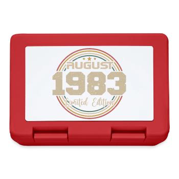 Vintage Born August 1983 Birthday Gift 1983 - Lunchbox - red - Front