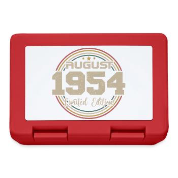 Vintage Born August 1954 Birthday Gift 1954 - Lunchbox - red - Front