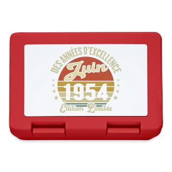 Des Années D'excellence Juin 1954 Cadeau - Boîte à goûter - rouge - Devant