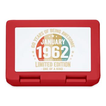 60 Ans D'être Génial Depuis Janvier 1962 - Boîte à goûter - rouge - Devant
