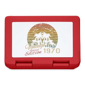 Jahrgang 1970er Geburtstagsgeschenk 1970er Retro 1970er Jahre - Brotdose - Rot - Vorne