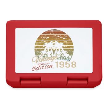 Vintage 1958 Birthday Gift 1958 Retro 1958 - Lunchbox - red - Front