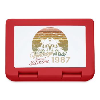 Vintage 1987 Anniversaire Cadeau 1987 Rétro 1987 - Boîte à goûter - rouge - Devant