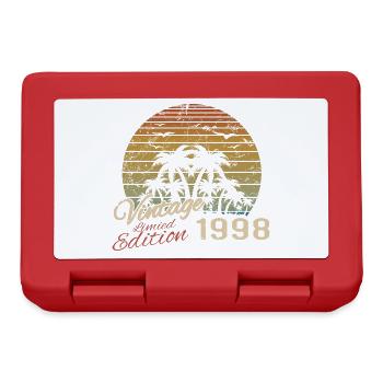 Jahrgang 1998 Geburtstagsgeschenk 1998 Retro 1998 - Brotdose - Rot - Vorne