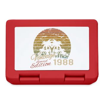 Jahrgang 1988 Geburtstagsgeschenk 1988 Retro 1988 - Brotdose - Rot - Vorne