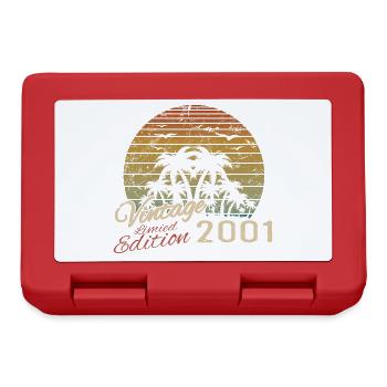 Jahrgang 2001 Geburtstagsgeschenk 2001 Retro 2001 - Brotdose - Rot - Vorne