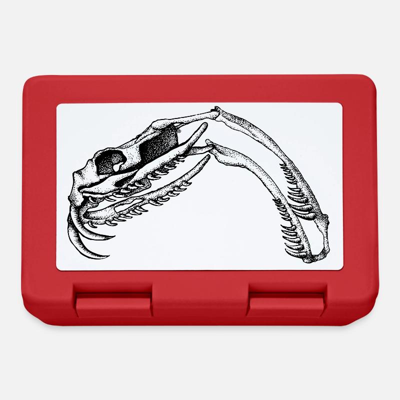 Snake Skull - Lunchbox - red