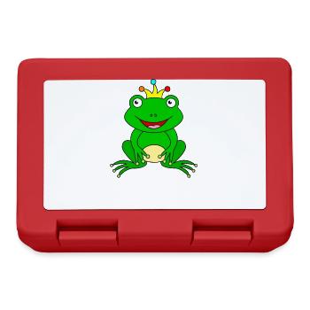 Roi grenouille Prince de conte de fées avec couronne - Boîte à goûter - rouge - Devant