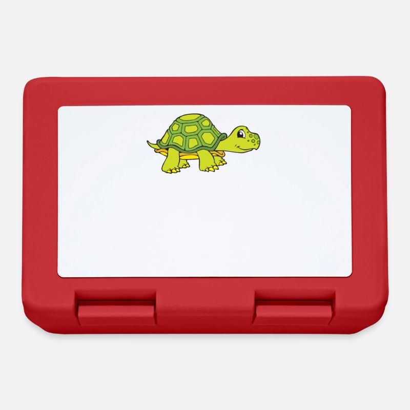 Tortue - Tortue terrestre - Boîte à goûter - rouge