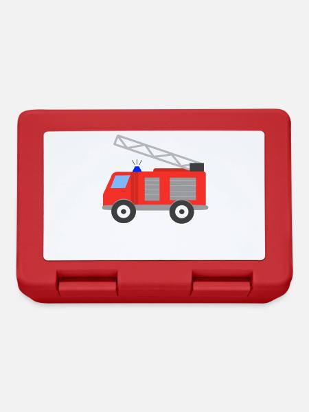 Feuerwehr Feuerwehrauto Geschenk Kinder Babys - Brotdose - Rot