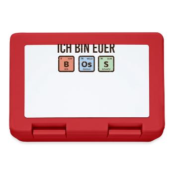 Chemiker Physik Boss PSE Team cooles Element - Brotdose - Rot - Vorne