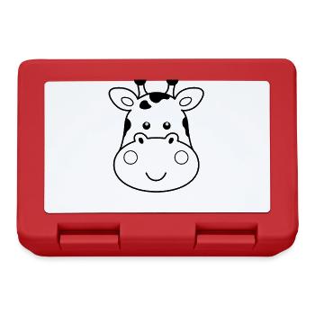 Girafe pour enfants et adultes Tête de girafe - Boîte à goûter - rouge - Devant